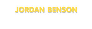 Der Vorname Jordan Benson